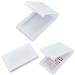 NICENEEDED Nail Art Stickers Storage Box White Rectangle Plastic Container with lid for Nail Decals Portable Dustproof Organizer Sundries Storage Nail Art Accessories