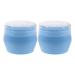 Homoyoyo Lot de 2 Bo tes Poudre B b Bleu avec Houppettes Douces tuis Portables Rechargeables pour Poudre Corporelle Compactes et L g res Soin Peau Sensible en Voyage