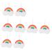 minkissy 8 Pcs Rainbow Bath Ball Cute Bath Sponge Bath Ball Sponge Shower Bath Ball Shower Mesh Bathroom Accessories Bath Sponge for Kids Rainbow Decorations Bath Mesh Baby Body Pe Bath Net
