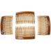 4 Pack of 7cm Plain French Side Hair Combs Slides Grips Clips Hair Accessories for Women Girls by Glitz4Girlz (Tort Brown) - Buy Online on GoSupps.com