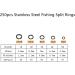 Milepetus 250pcs Stainless Steel Sprengrings & Split Rings - Fishing Bait Connectors - Durable Fishing Accessories - Buy Online on GoSupps.com