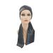 Satin Edge Laying Scarves Wigs Grip Band Headband Women for Yoga Makeup Sports (Black)