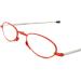 Cokobin Foldable Reading Glasses +3.5 - Stainless Steel Anti-Blue Light Aid with Hard Shell Case for Women & Men - Red - Buy Online on GoSupps.com