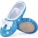 WYHDY Ballet Shoes Split-Sole Glitter Flats Dance Shoes for Girls Toddler/Kid Shiny-blue 10.5 Narrow Toddler