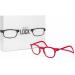 Contacta Lock Reading Glasses for Men & Women - Red +2.50 Diopters Magnetic Rigid Collar & Adjustable Sticks - Includes Glasses Holder - Lightweight 33g - Buy Online on GoSupps.com