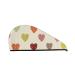 Microfiber Hair Drying Cap Heart Polka Dot Hair Towel Cap Soft Absorbent Hair Towel Towel Wrap with Button Quick Dry Fast Drying Hair Capsfor Curly Long & Thick Hair