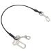 Mogoko Chew Proof Dog Car Seat Belt Safety Restraint Stainless Steel Puppy Pet Tether Cable Vehicle Car Lead With Double Clip and Latch Attachment (24 inch) 24.0 Inch