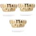 Aboofan 3 sets of galvanized braces masquerade-party teeth hip-hop freestyle teeth ghost prostheses hip-hop teeth hip-hop-tooth jewelry jewelry gnawing man form copper requisites