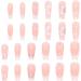 PLCPDM False s Flower Full Cover Tips French White Tip Stick On Rhinestones Press On for Women 1 set 1 box - Buy Online on GoSupps.com