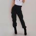 Women's Summer Hip Hop Baggy Sweatpants - High Waist Cargo Pants with Multiple Pockets | Black Joggers Trousers - Buy Online on GoSupps.com