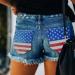 Gufesf Women's High Waisted White Denim Shorts - Summer Casual Short Pants - B2-blue, X-Large - Buy Online on GoSupps.com