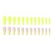 Nail art patches beautiful and fashionable nail patches finger decorations beauty decoration supplies frosted fluorescent yellow flame long ballet nails European and American style nail art produ 1 count (Pack of 1) Cblcy-18