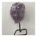 Crystal Rough Natural Crystal Rough Natural Crystal Stone Small Iron Stand Amethyst Cluster Gem Crafts Modern Minimalist Specimen Feng Shui Home Decoration Gift (Color : Amethyst 3)