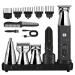 Beard Trimmer for Men Waterproof Electric Nose Hair Trimmer Mustache Trimmer Body Groomer 5 in 1 Kit Trimmer Cordless Mens Hair Clippers Electric Razor Magnetic Replacement Heads
