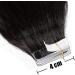 Buy Elailite 20PC Tape Extensions - Invisible Real Human Hair Remy Tape in Extensions 40cm 50g #1b Natural Black | International Shipping Available - Buy Online on GoSupps.com