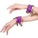 Cooyeah Purple Belly Dance Skirt with Wrist Ankle Cuffs Set - Waist 145*24cm - Buy Online on GoSupps.com