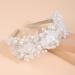 Kercisbeauty Clear Flower Silver Hair Tiara for Women Girls Wedding Bridal Pearl Hair Crown Princess Banquet Hair Accessories - Buy Online on GoSupps.com