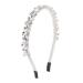 Hernoblerest White Pearl Rhinestone Crystal Headband for Women - Handcrafted Baroque Fashion Hair Accessory - Buy Online on GoSupps.com