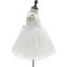 AHAHA Baby Girls White Flower Dress - 12 Months | Perfect for Christening, Wedding & Parties - Buy Online on GoSupps.com