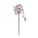 Lurrose eating sticks hairstift rhinestone hairpin vintage hair chicken stick crystal butterfly tormented hair pencil for women girls (purple) size 1 purple