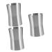 Alipis 3st Mundwater cup made of stainless steel make-up brush holder Storage cup for the bathroom drinking toothbrush holder travel rust-free steel straight body bathroom cups