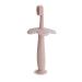 Mushie children's toothbrush flowers design |Hand toothbrush for children with suction cup 0-6 years |Stimulates teeth & gums extra soft brush |Secure & high quality |Blushing flower (blush)