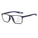Progressive Multifocus Reading Glasses for Men Women Flexible Sports Glasses Anti blue Light Computer Readers(Couleur:Blue Grandeur:2.5x)