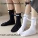 Innovative INHLUGLK Couple Holding Hands Socks - Magnetic Suction 3D Doll Design | Friendship Magnet Unisex Couple Socks (Black 3 pairs) - Buy Online on GoSupps.com