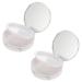 FOYTOKI 2pcs Storage Box Cosmetic Case Compact Pressed Powder Case Round Makeup Organizer