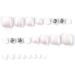 FEIlei False Toenails White Artificial Short Toenails Full Cover Toe Nails for Women - Buy Online on GoSupps.com