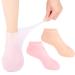 Silicone Socks 2 Pairs Moisturizing Socks Women Foot Spa Pedicure Silicone Socks Soft Gel Heel Socks Silicone Foot Moisturising Socks for Women Dry Cracked Feet (2 Pairs)