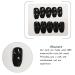 24 Shiny Black Coffin Press On Nails - Medium Length Full-Surface Artificial Nail Tips for Daily Use - Buy Online on GoSupps.com