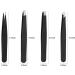 YAWALL Women Eyebrow Tweezers Set for Ingrown Hair Removal - Stainless Steel Precision Tweezer Kit with Case for Splinter and Facial Hair - 4PC Set - Buy Online on GoSupps.com
