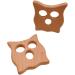 Wendysun 10pcs Owl Shape Wood Teether - Baby Teething Nursing Beech Teether - DIY Pendant Toy - Buy Online on GoSupps.com