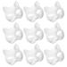 Zerodeko Cat masks Therian-Masks: 9 pieces white fox masks Blanko Diy-Halloween-Masks Animal half-face masks for Easter tinkering masquerade cosplay accessories