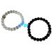 Kuaiyiju 2 pieces of crown pearl bracelets for couples suitable bracelet magnetic bright heart-charm bracelet for friend girlfriend