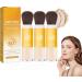 ZHBiwmatn 2024 New ineral unscreen owder Spf 50 Translucent Setting owder Brush Blurring Setting owder with Spf Face Makeup Puffs ineral Powder unscreen for Face Hair Scalp akeup Brush Sun creen owder (3pcs)