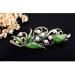 Vintage Metal Leaf Pearls French Hair Clips for Women - Retro Bronze Pigtail Spring Clips - Buy Online on GoSupps.com
