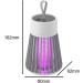LED Mosquito Killer Lamp Insect Light USB Pest Control Lamp Rechargeable Flying Bug Luring Purple Light Indoor Outdoor Fly Trap Gray - Buy Online on GoSupps.com