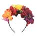 Mexican Flower Crown Headband Halloween Hairband Rose Flower Crown Headpiece Floral Hair Accessories for Cosplay Carnival Party Beach Vacaton