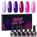 Nail Polish Gel 6Pcs/Set x8.5ml Soak Off Gel UV LED Semi Permanent Varnish for Nail Art 100Colors for Base Top Coat Gifts - (Color: STE13)