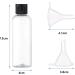 Voarge 6 Pack Travel Bottles Set - 100ml Transparent Plastic for Air Travel | Includes Small Funnel | Ideal for Vacations & Airport Use (Black) - Buy Online on GoSupps.com