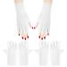 Arqumi UV Gloves for Gel Nails 2 Pairs anti UV Gloves for Gel Nail Light Lamp Dryer Nail Art Fingerless UV Protection Gloves for Gel Manicures White