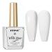 Milky White Gel Nail Polish - White Gel Nail Polish - French Manicure Gel Polish - High Glossy White Nail Varnish - Nude Color Translucent Nail Gel Soak Off UV LED Nail Lamp