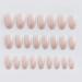 Medium Length Pink Coffin Press on Nails - Glossy False Nails for Prom - Full Cover with Glue Sticker - Buy Online on GoSupps.com