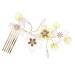 Ipetboom Flower Comb Hair Comb Wedding Headpiece Wedding Dress Accessories Hair Decorations Bridal Accessories Floral Hair Comb Floral Headpiece Crystal Decor Bride Mori Department Metal