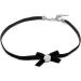 Oralgos Adjustable Band Necklace - Fashionable Black Collarbone Chain with Delicate Loop Trailer for Everyday & Party Wear - Buy Online on GoSupps.com