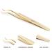 Professional Stainless Steel Lash Tweezers for Mega Volume and Mink Eyelashes - Gold-K06 - Buy Online on GoSupps.com