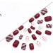 Brishow Christmas Snow Elk Press on Nails - Red Short Square Fake Nails for Women and Girls (24pcs) - Buy Online on GoSupps.com