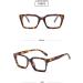 Tr90 Square Blue Light Blocking Glasses for Men & Women | Anti-UV Ray Computer & Reading Glasses - Leopard 50mm - Buy Online on GoSupps.com